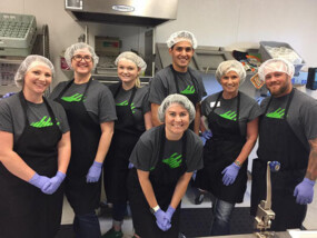 ICCU Business Team Volunteering at a Food Bank