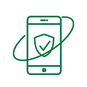 A visual icon for Cell Phone Protection, a Central Plus Checking benefit.