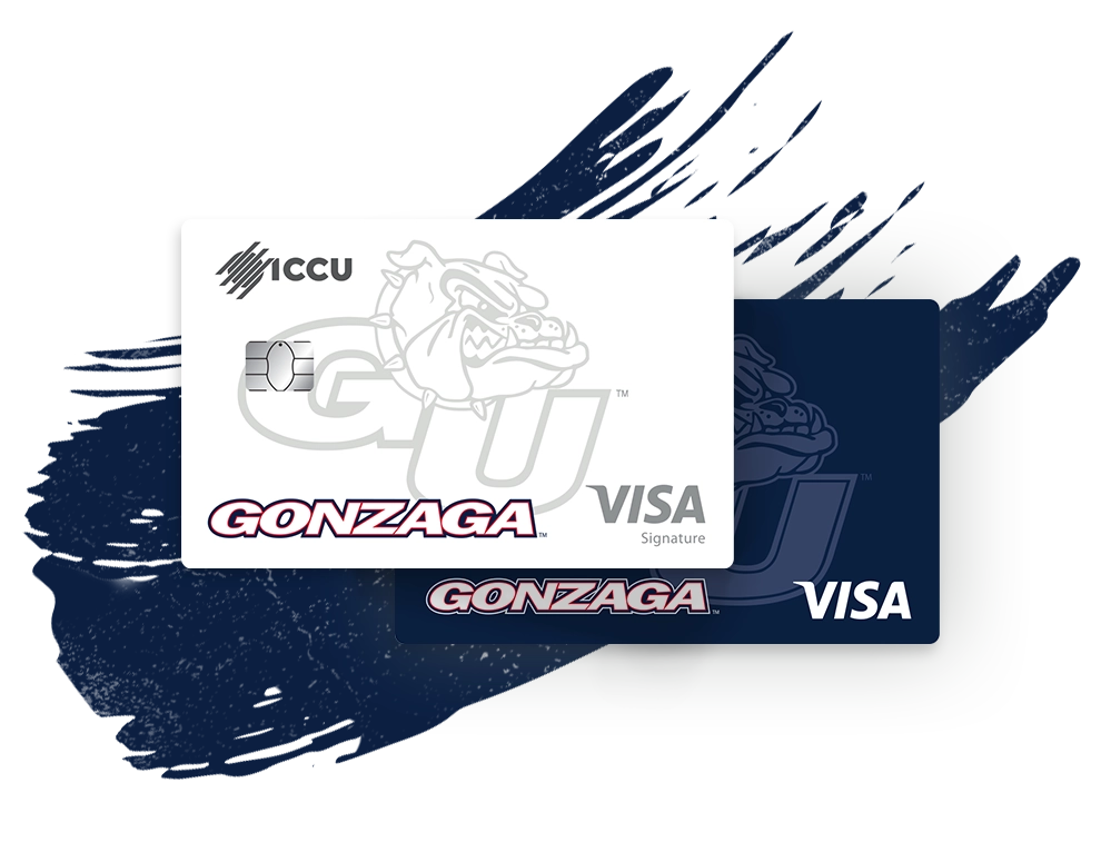 A visual image of the Gonzaga Visa Rewards Credit Cards