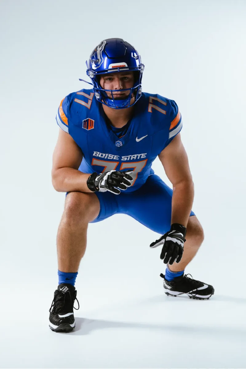 Kage Casey, the left tackle for Boise State Broncos.