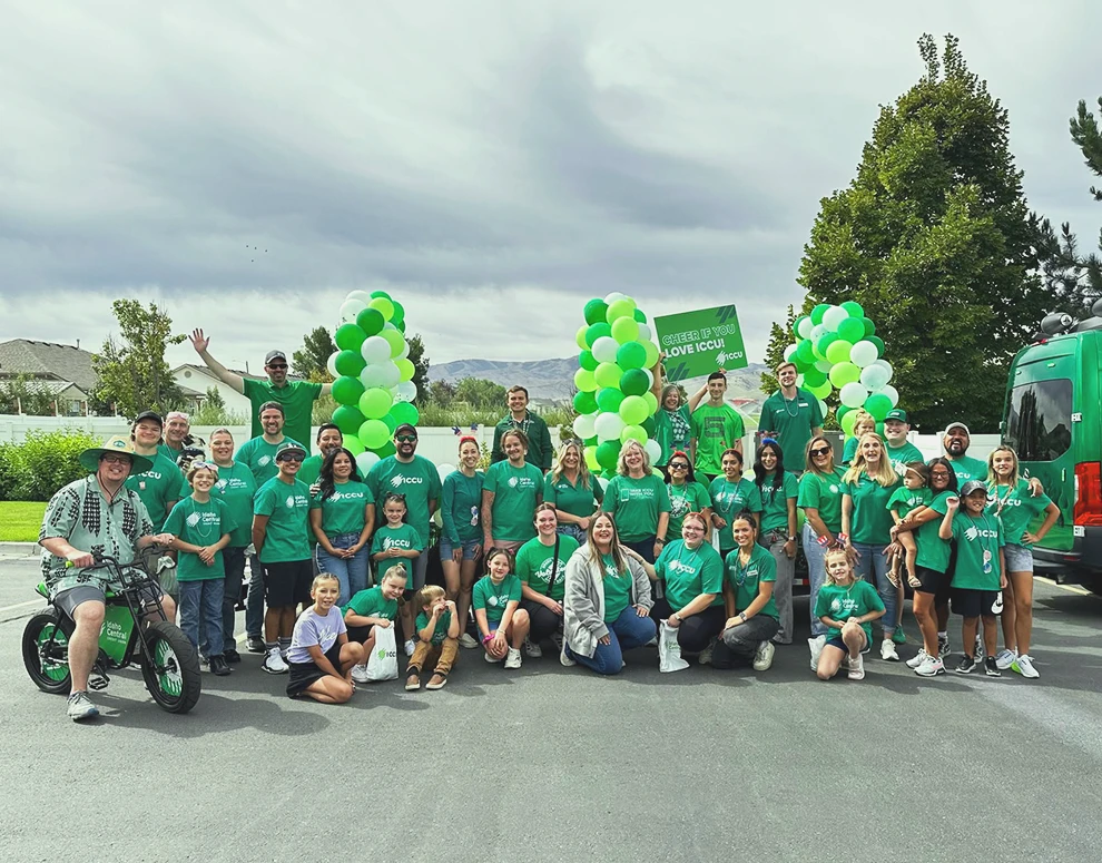 The Green Team showing support and participating in local community events.