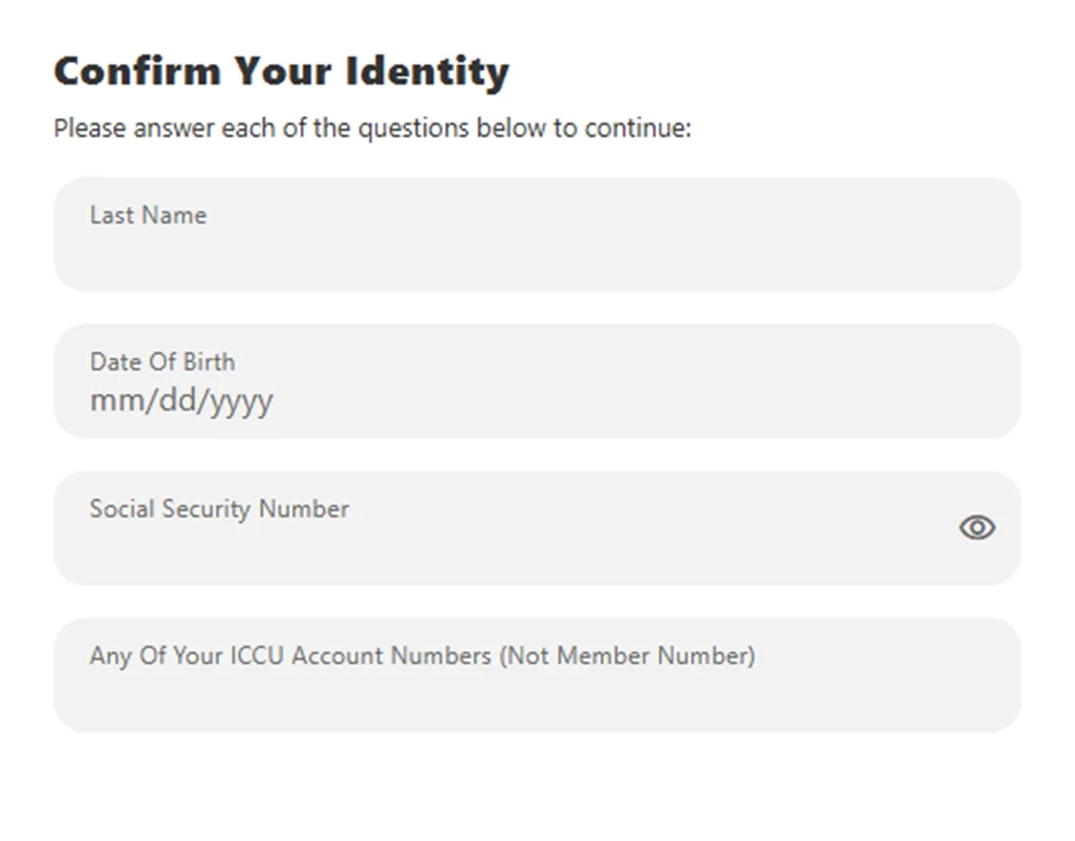 a screenshot of eBranch consumer confirm identity