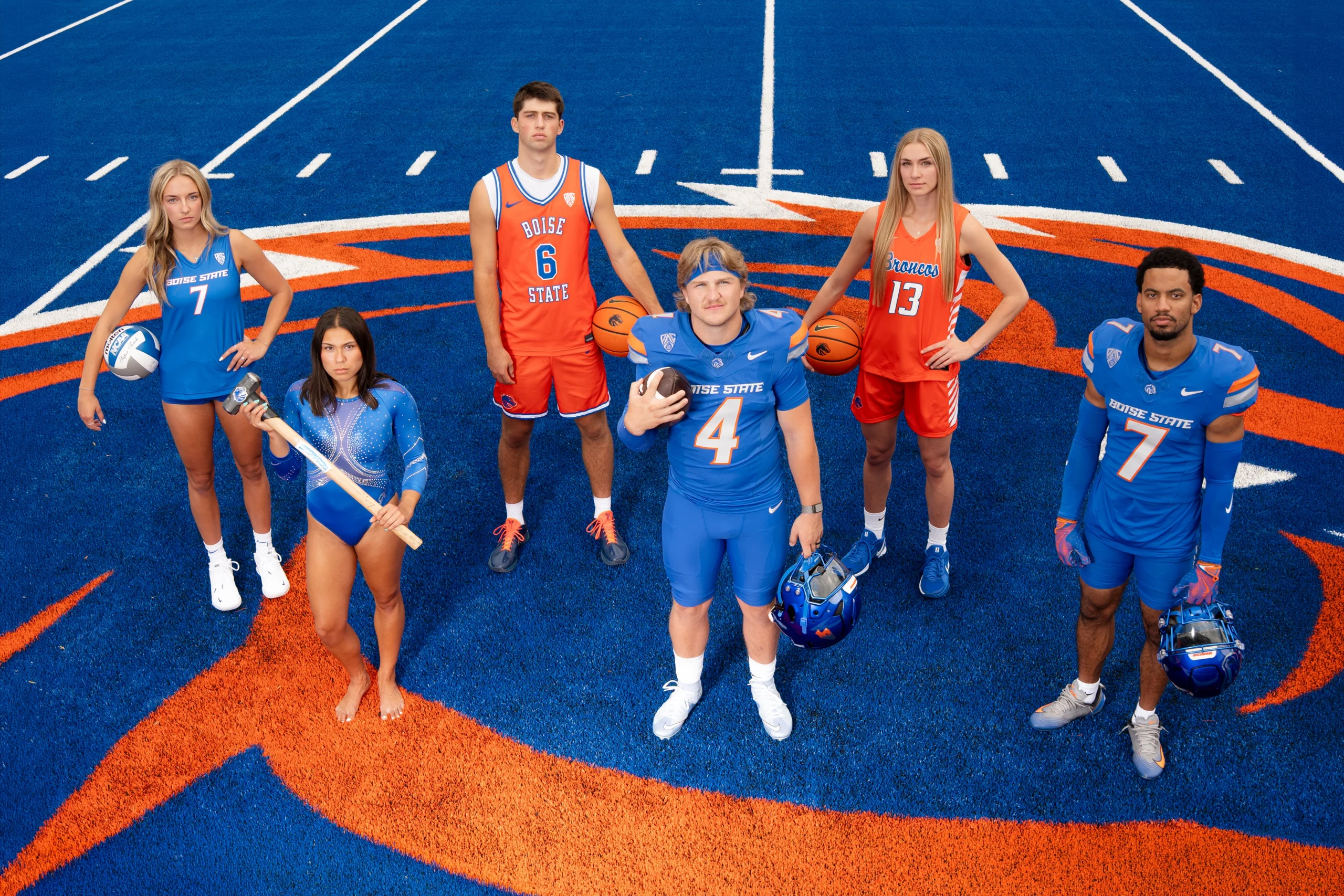 A group photo of the Boise State Broncos Athletes.