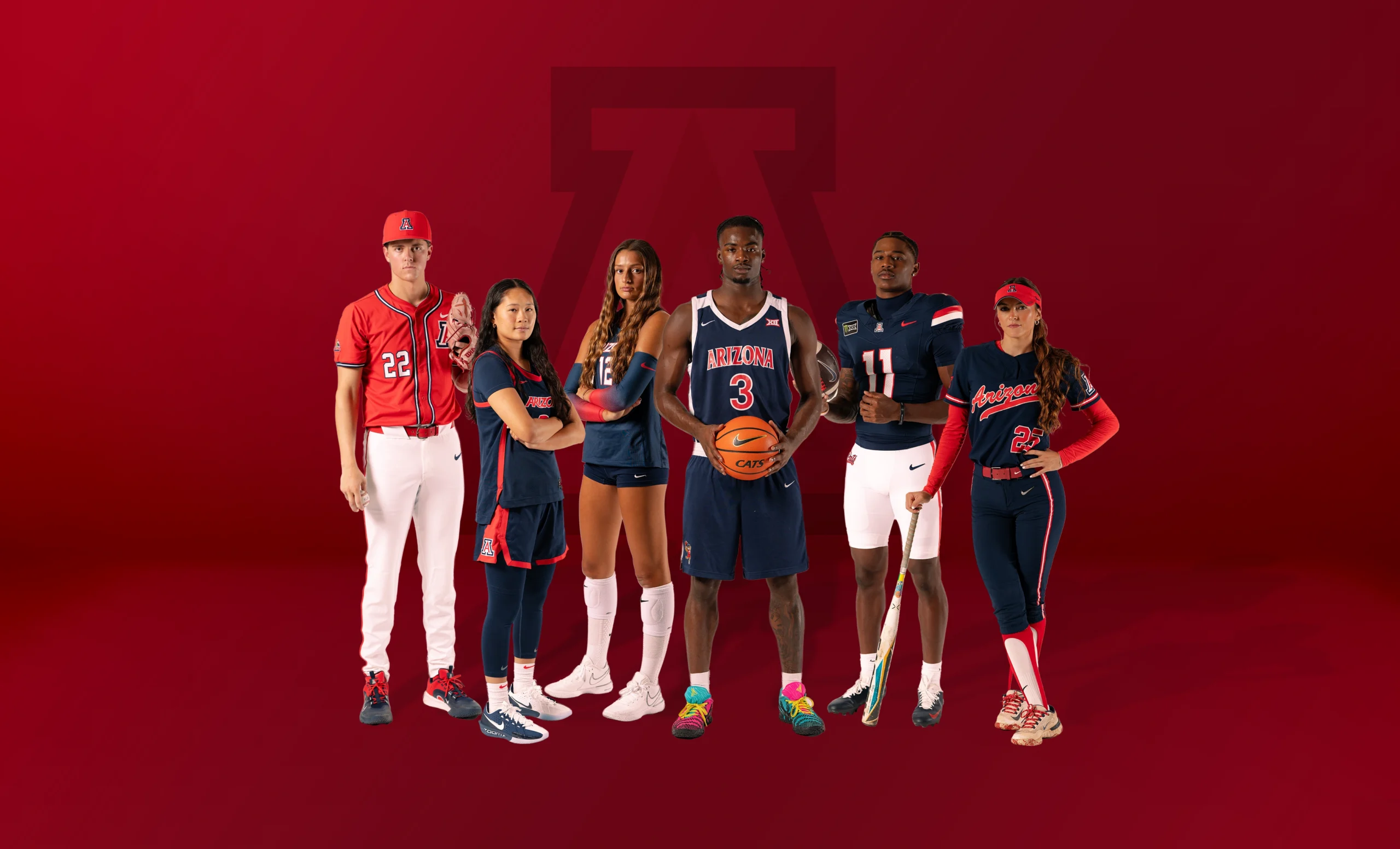 University of Arizona student-athletes Smith Bailey, Sumayah Sugapong, Carlie Cisneros, Caleb Holt, Chris Hunter III, and Regan Shockey partnering with ICCU through the ICCU Game Plan.