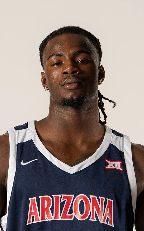 Portrait of Caleb Holt, University of Arizona basketball athlete.
