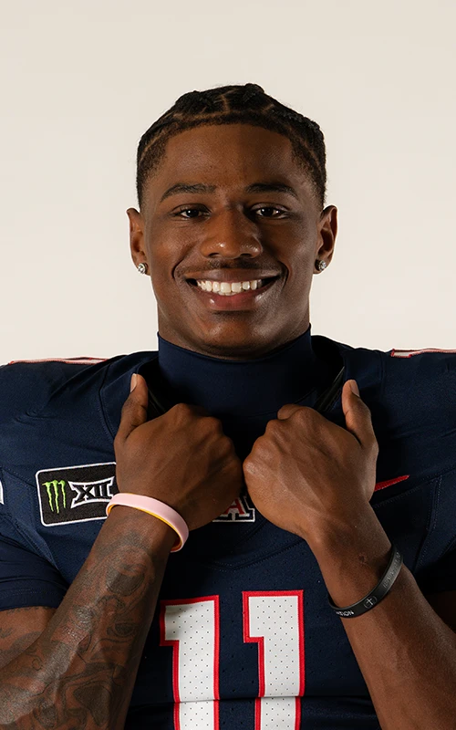 Portrait of Chris Hunter III, University of Arizona football athlete.